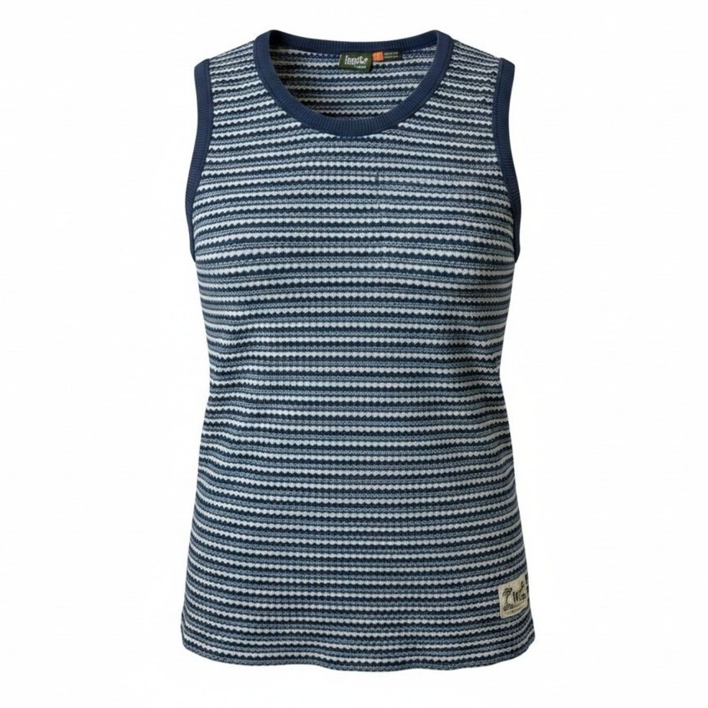 Howler Brothers Men Tank Top Large Blue Geometric Stripe Jacquard Surf Boho Tank
